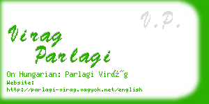 virag parlagi business card